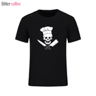 Летняя Горячая Распродажа, футболка шеф-повара, Череп, гриль, мастер с коротким рукавом, диета, Кулинария, гриль, барбекю, 100% хлопок, топы, женская футболка