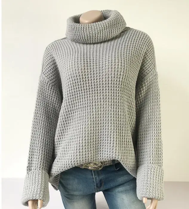 2019 Autumn Winter Women Oversized Sweater Korean Style Pullovers Clothes Turtleneck Sweaters | Женская одежда