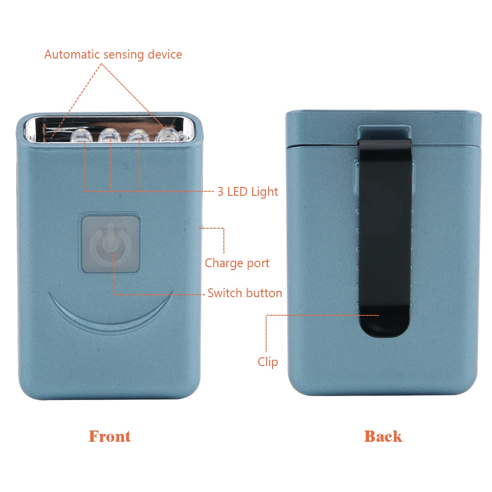 BORUiT 3 светодиода крышка для фары зажимы USB зарядное устройство головной убор IR Serson