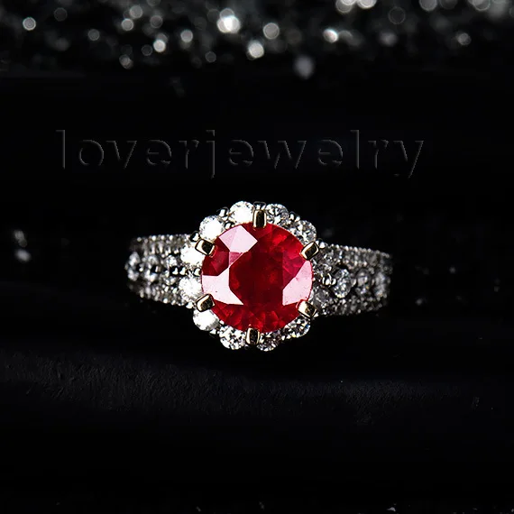 LOVERJEWELRY элегантное однотонное двухцветное золото 18 карат обручальное кольцо с