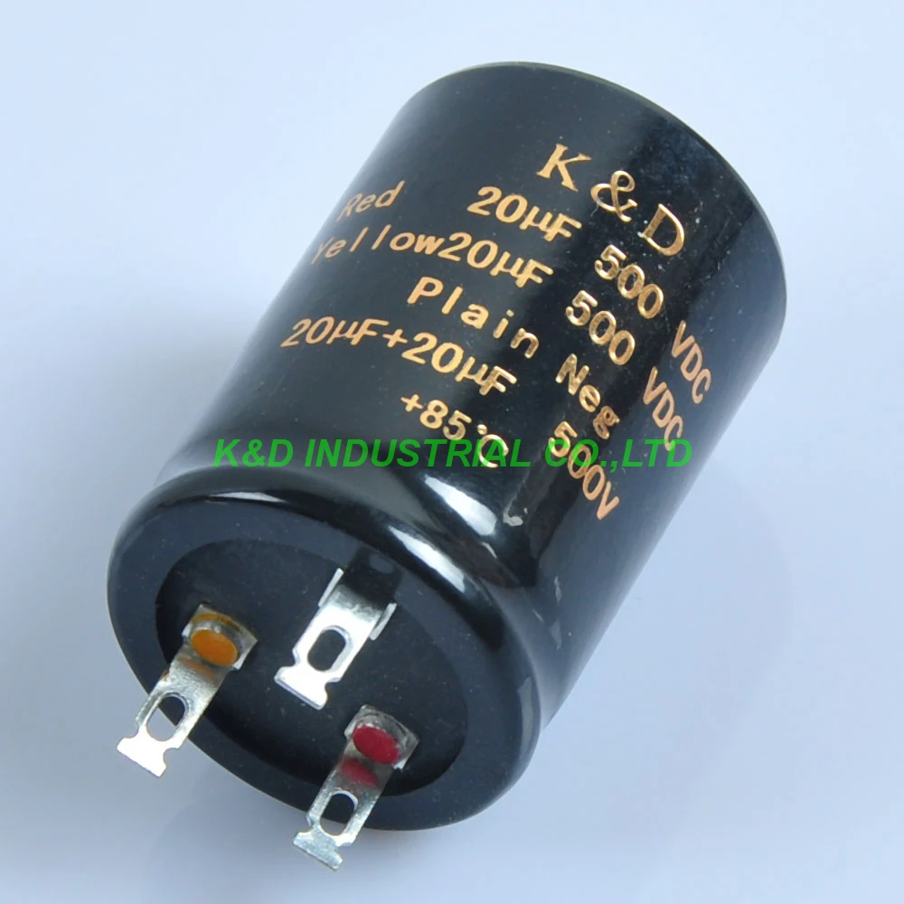 

1pc Can Eelectrolytic Capacitor 20+20uf 500V Guitar Tube Audio Hi-Fi Amp