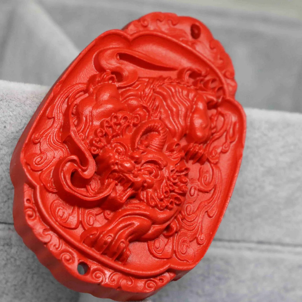 Высококачественный синтетический красный кулон из киновари изысканный