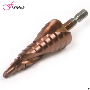 Fixmee 6 мм-24 мм HSS-Co спиральная канавка шестигранный хвостовик ступенчатые сверла режущий набор инструментов