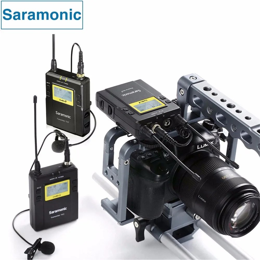 Беспроводной петличный микрофон Saramonic UwMic9 96 каналов УВЧ для цифровых зеркальных