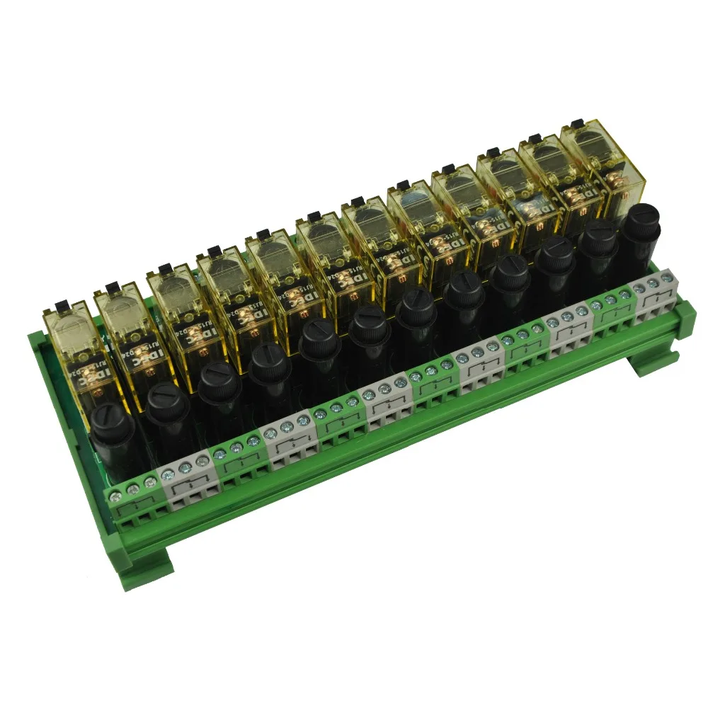 12 канальный 1 SPDT DIN рейка IDEC RJ1S с модулем реле интерфейса предохранителя|din mounting