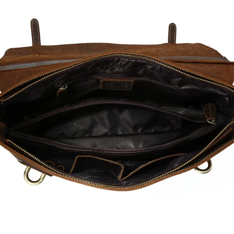 Роскошный итальянский кожаный портфель для мужчин сумка-мессенджер на плечо 14