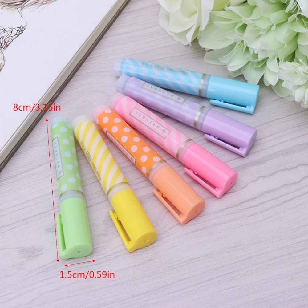 6 Милых Мини маркеров в горошек полосатые маркеры для рисования жидкие мел