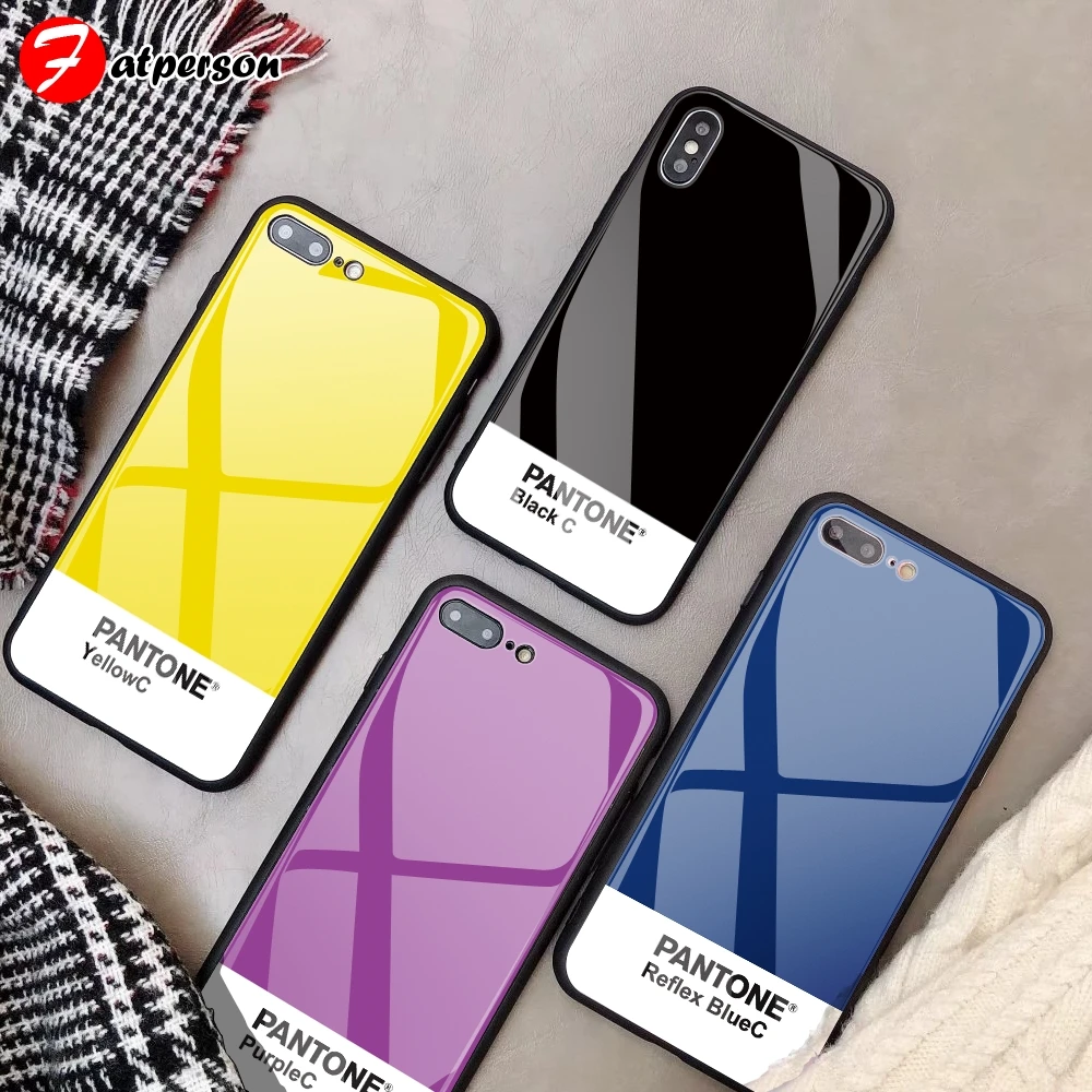 Чехол для телефона из закаленного стекла DIY Pantone iPhone 8 7X6 6S Plus на заказ 11 Pro XS MAX XR 5 5S SE