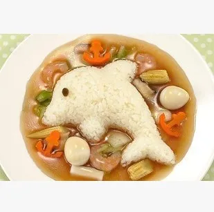 Кролик дельфины die четыре набора риса bento Суши рис абразивный кухонный набор