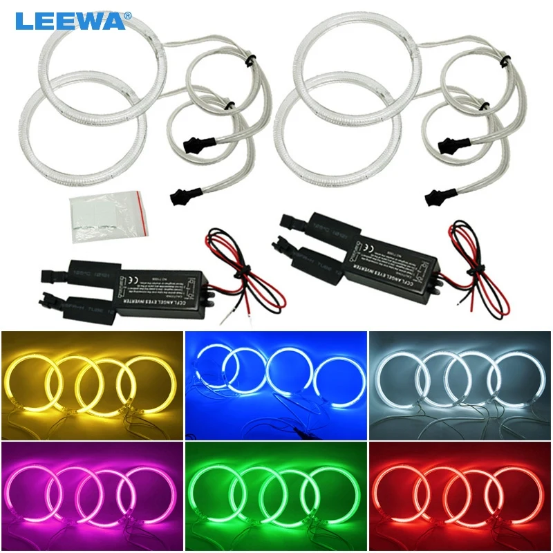 LEEWA 4X 120 мм автомобильные CCFL кольца ангельские глазки светодиодный ные фары для BMW