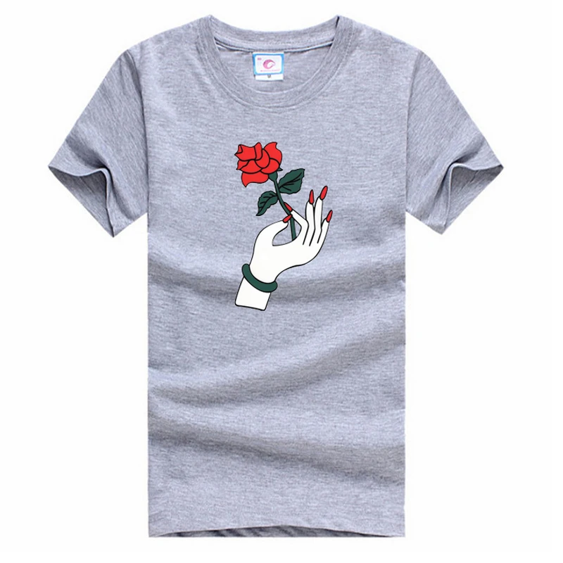 Личность футболка Femme Rose Футболка с принтом Для женщин топы Летняя мода Рубашка
