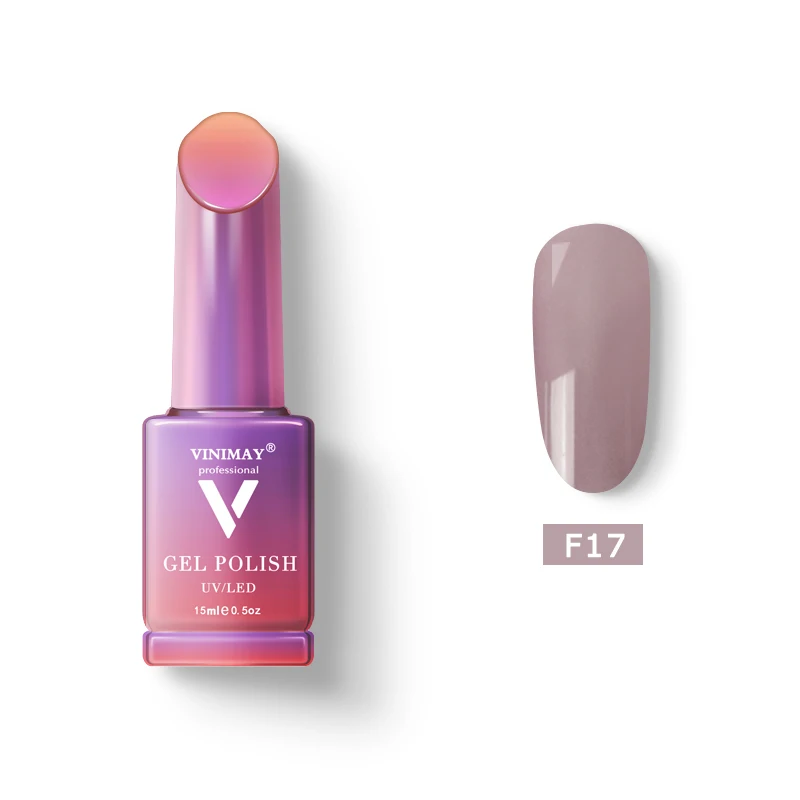 F17 VINIMAY кожа розовый Франция гель лак для ногтей vernis полуперманентный УФ-гель лак дизайн ногтей маникюр ногтей гель лак - Цвет: F17