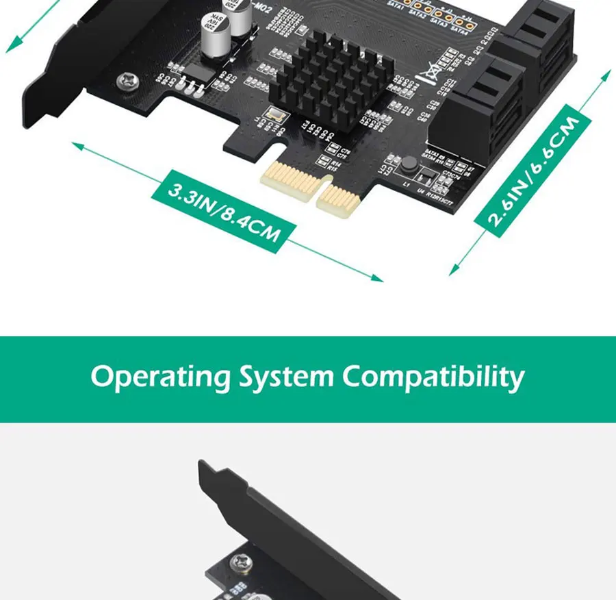 4 порта SATA III 6 Гбит/с PCI Express raid контроллер карты PCI-e для SATA адаптер/конвертер с теплоотвод плата адаптера расширения