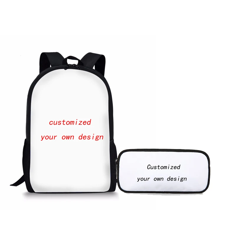 customized CK FORUDESIGNS/шт./набор, школьный рюкзак с рисунком лошади, школьные сумки для девочек, детские сумки, детский чехол-карандаш, сумка для книг, Mochila Infantil - Цвет: customized CK