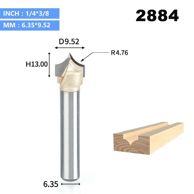 HUHAO 1pcs 1/4" 1/2" Shank Woodworking Cutter Double Edging Router Bits for wood carbide Woodworking Engraving Tools carving bit - Длина режущей кромки: 2884
