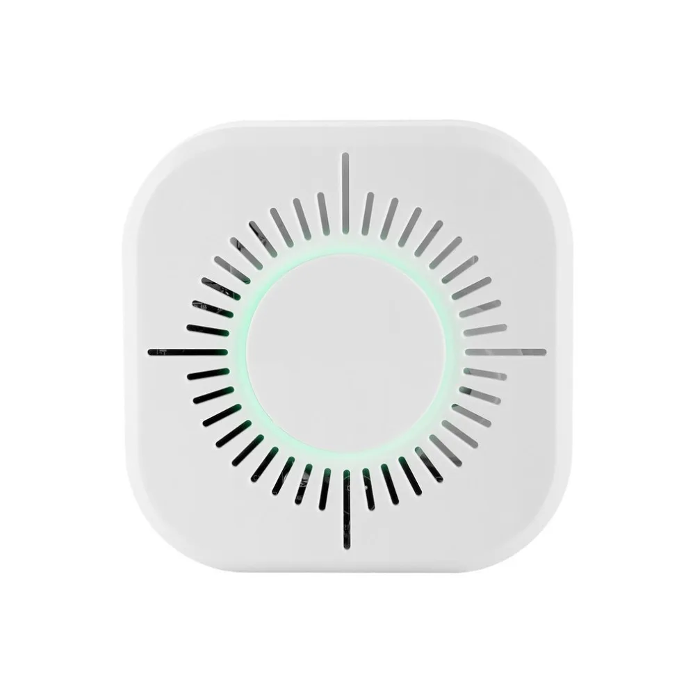 Защита портативный детектор дыма wifi домашний безопасный охранный датчик белый 433