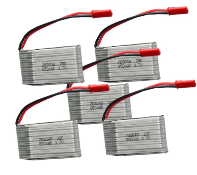 5 pcs 3 7 V 850 мА/ч 20C Lipo Батарея для Hubsan MJX X800 X300C X500 SYMA Wltoys V686G вертолет Дрон