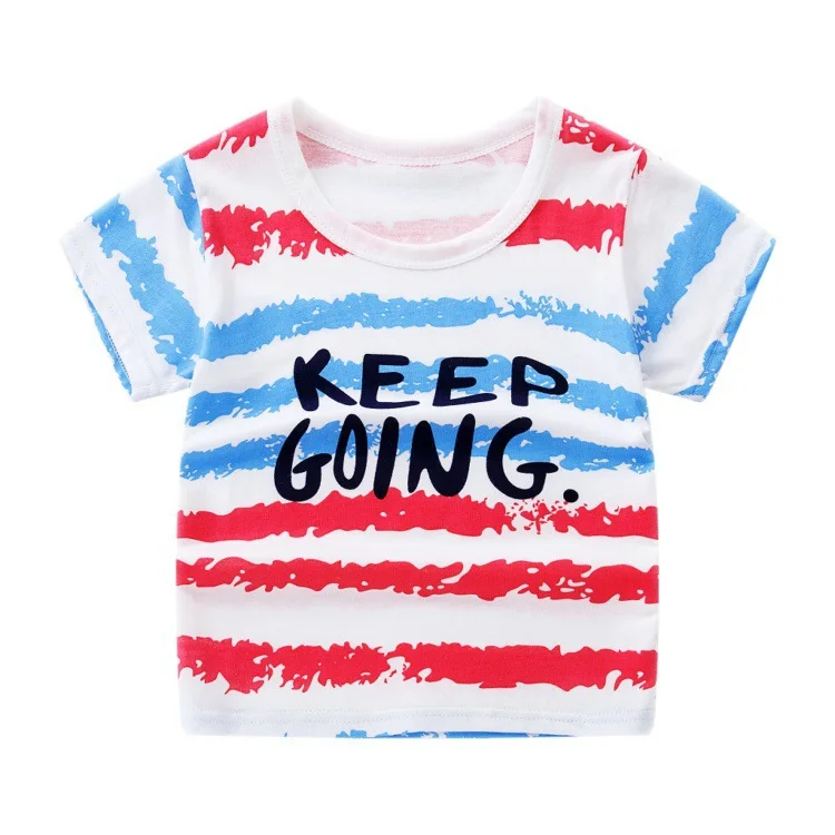 Summer New Unisex kids Short-sleeved Cotton T-shirt Cartoon Boy Shirt Girls Tops Sweater Little Yellow Man Outfits | Мать и ребенок