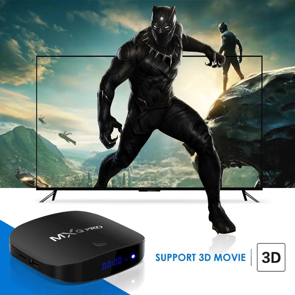 Leelbox Смарт ТВ коробка Android 8 1 mxq Pro 2 Гб Оперативная память 16 Встроенная Поддержка 4 K