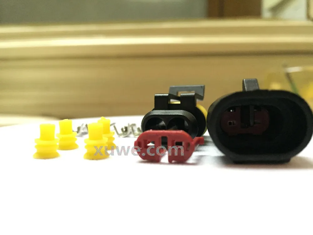 Бесплатная доставка 5 компл. 2 Pin Путь AMP Супер печать Водонепроницаемый