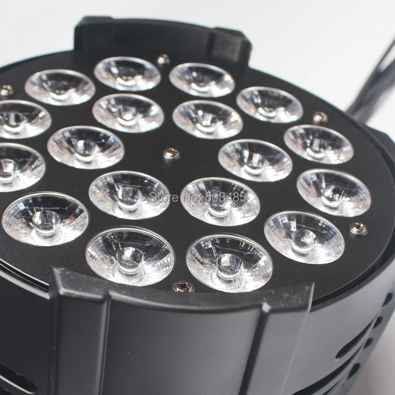

6pcs 18x18W LED Par Lights rgbwa u Aluminum alloy shell for Party KTV Disco DJ wedding christmas decorations with flight case