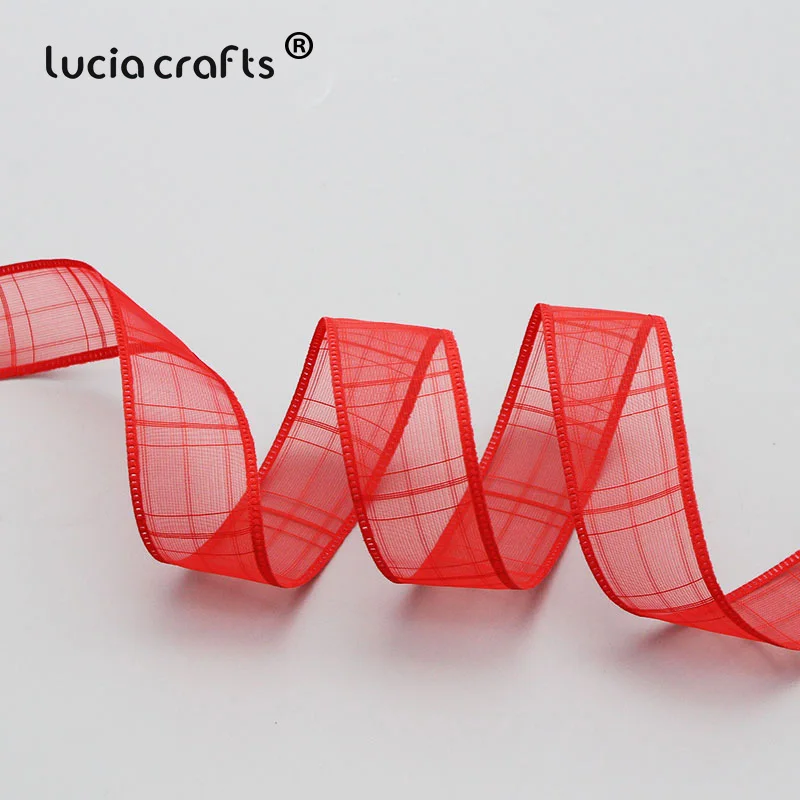 Color4 10yards 10/12 ярдов 25 мм сетка лента из органзы для одежды швейная ткань рукоделие Подарочная упаковка вечерние Свадебная Головные уборы украшения P0109 - Цвет: Color4 10yards