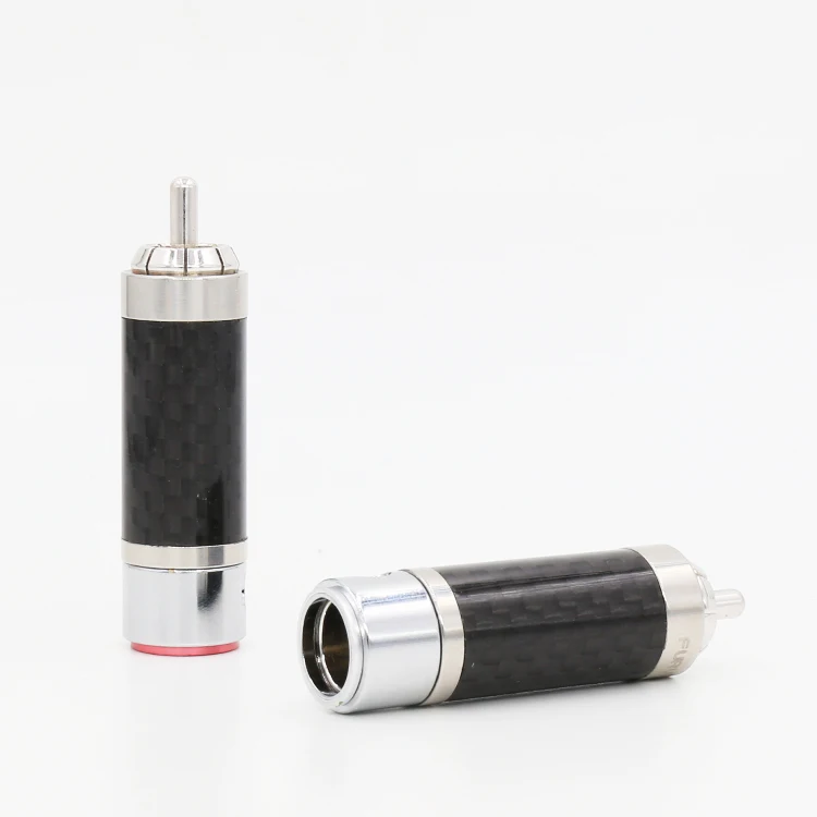 Hi Performacne RCA R007R высококачественный Rhodium разъем End Без припоя углеродное волокно
