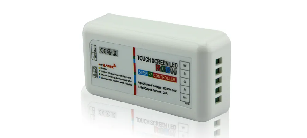 Бесплатная доставка 2 4G RF сенсорный экран RGBW контроллер для RGB + белый 4 канала led smd