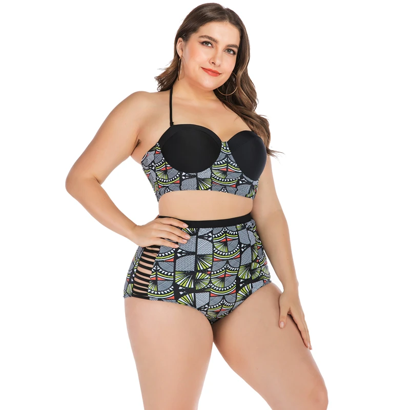 Woman Bikini Two Pieces 2019 Plus size Swimsuits Women Push-up Padded Bra Zwempak Beach wear Swim Suit Tankini Biquine |
