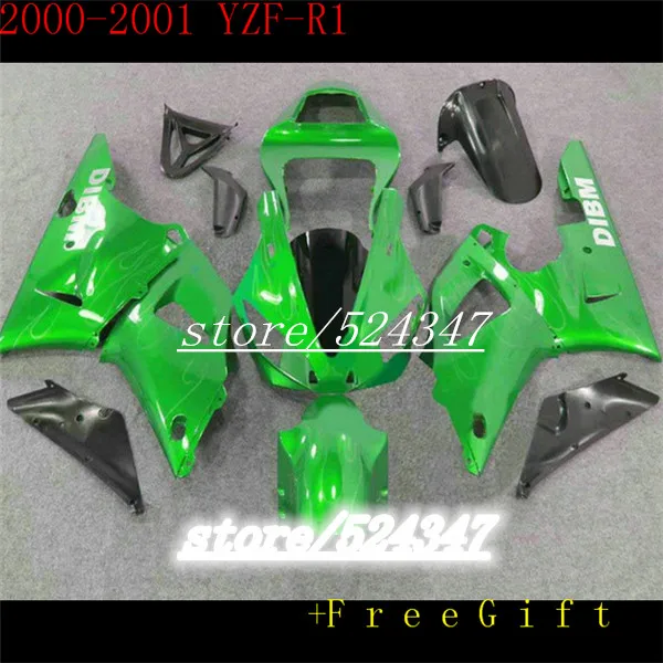 

2000 2001 YZFR1 green white Fairings For YZFR1 2000 2001 Fairing Fit For YZF R1 2000 2001 YZF-R1 00 01