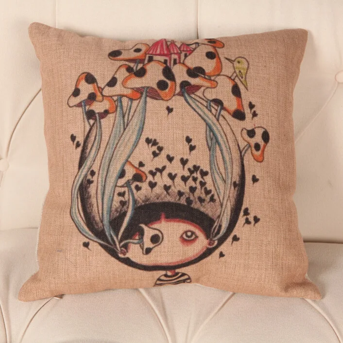 Фото New listing fashion thick high grade cotton cartoon little girl pillow home decor wholesale custom printing printed bowtie decor printprinted paints New listing fashion thick high grade cotton cartoon little girl pillow home decor wholesale custom printing printed bowtie decor printprinted paints
