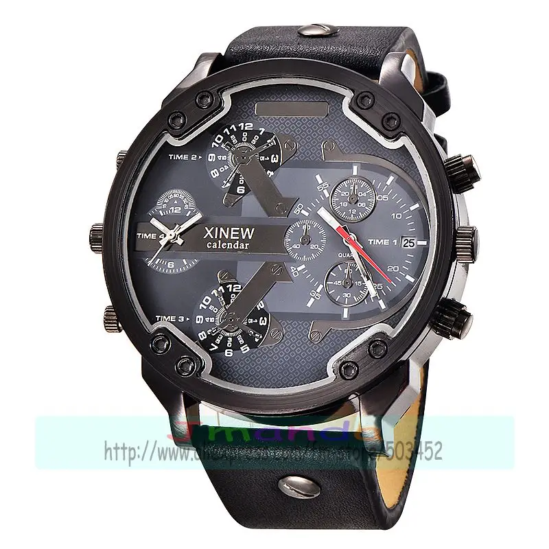 Мужские кварцевые наручные часы с календарем 30 шт./лот | Наручные