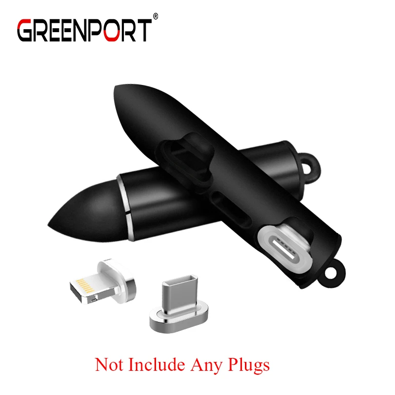 Магнитные кабельные разъемы GREENPORT портативный блок Type C Micro USB адаптер для быстрой