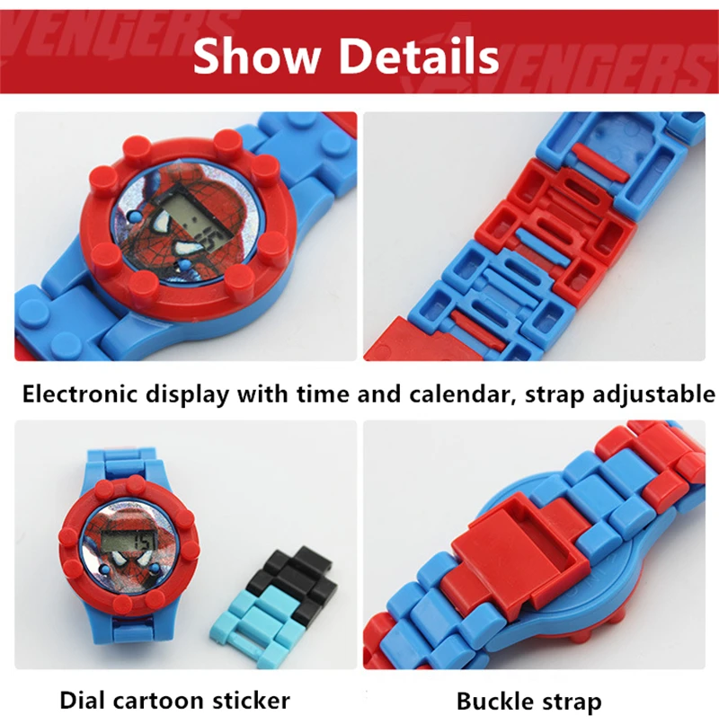 Детские часы строительные блоки Совместимые части игрушек LegoINLY NinjagoINLY LegoINGS LegoINGL