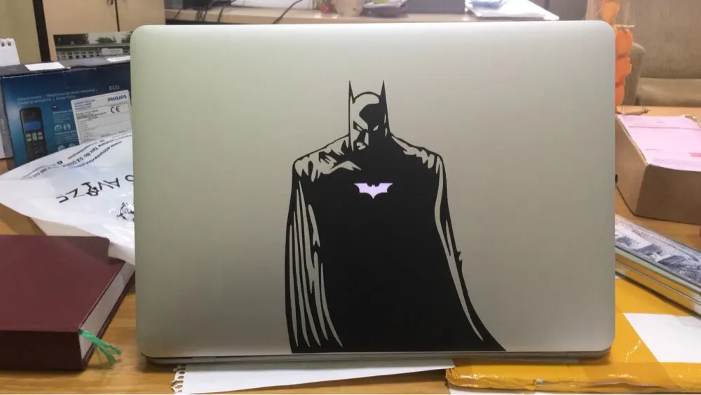Светящаяся наклейка с логотипом Бэтмена для ноутбука Apple MacBook Air Pro retina 1" 12" 1" 15" Mac Book Surface Mi Cover Skin sticker