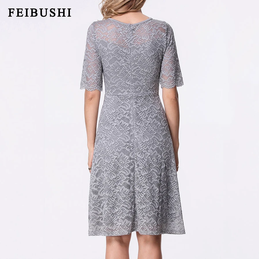 Красное Кружевное Платье туника FEIBUSHI летние сексуальные повседневные