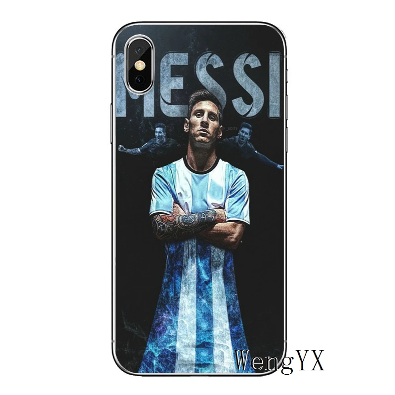 For Apple iPhone X XR 8 7 plus XS Max 6s 6 SE 5s 5c 5 4s 4 Barcelona Messi Soft mobile phone cover case | Мобильные телефоны и