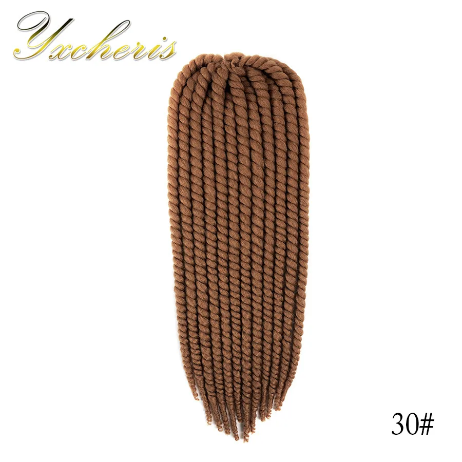 YXCHERISHAIR HAVANA mambo твист вязание крючком плетение волос 1 шт./упак. 2" 120 г эффектом деграде(переход от темного к черного, серого и синего цвета синтетический Высокая Температура волокна - Цвет: 4/27HL