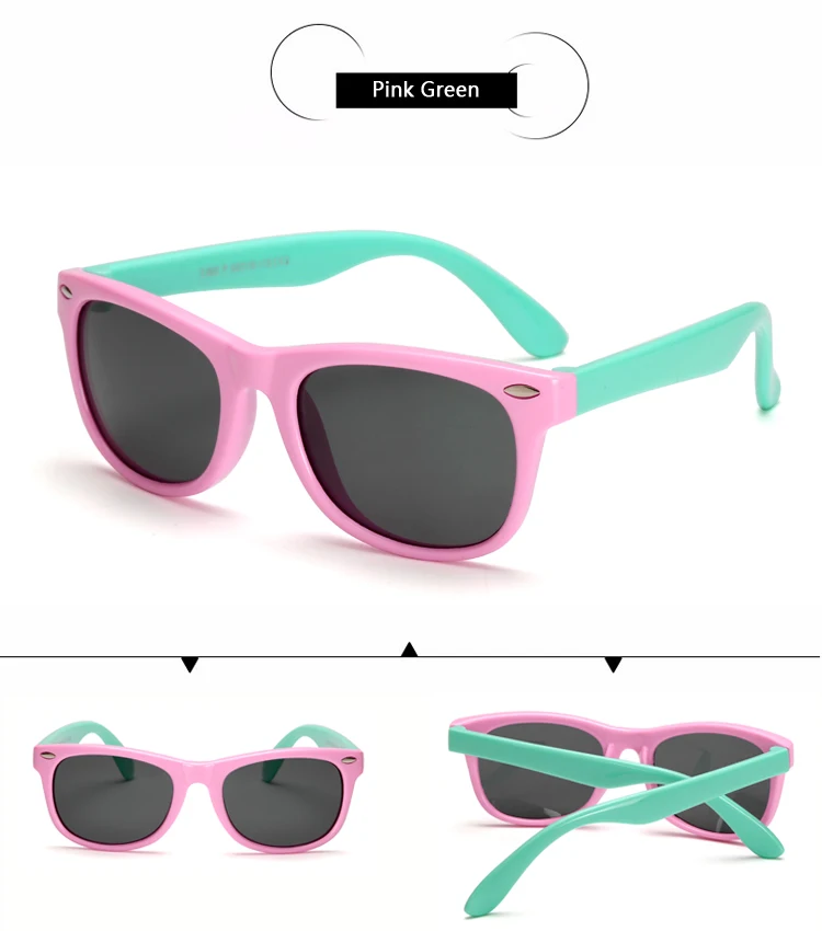 

2019 Boy Girls Sunglasses Kids Sun Glasses Children Glasses Polarized Lenses Girls Boys Tr90 Silicone Child Mirror Baby Eyewear