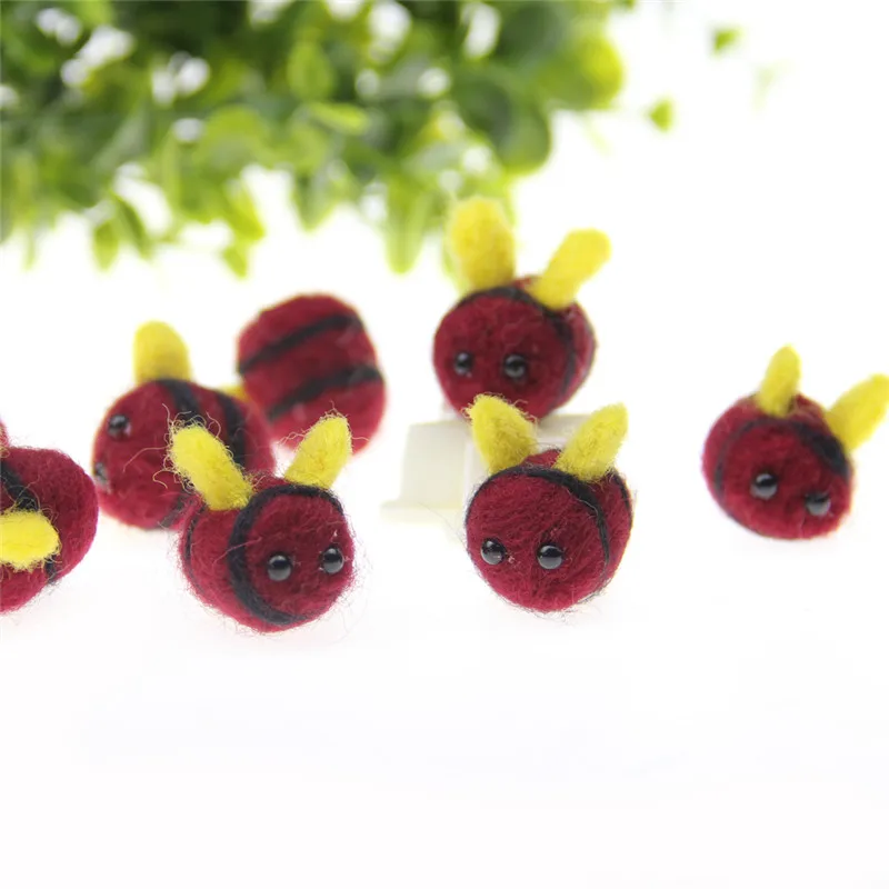 5 шт. ручной работы иглы шерсть фетр пчела домашние подвесные украшения для вечеринки DIY модные аксессуары для волос готовые 3D мультфильм пчела