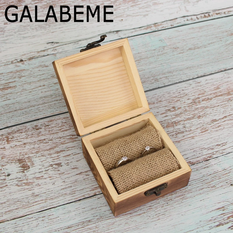 Свадебное кольцо Galabeme с выгравированным деревянным корпусом индивидуальная