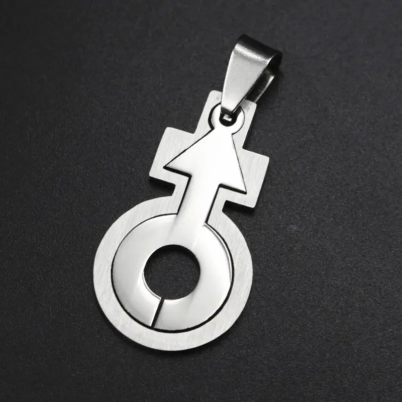 Lostpiece 2018 Новый Серебряный Цвет Нержавеющая сталь символ Мальчик мужской кулон