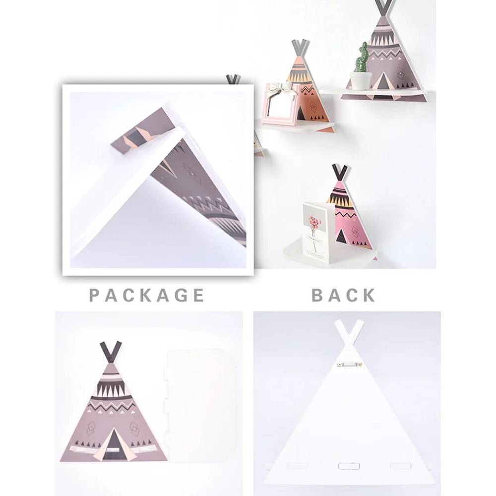 Скандинавский Декор для дома полка хранения винтажная деревянная мелочей