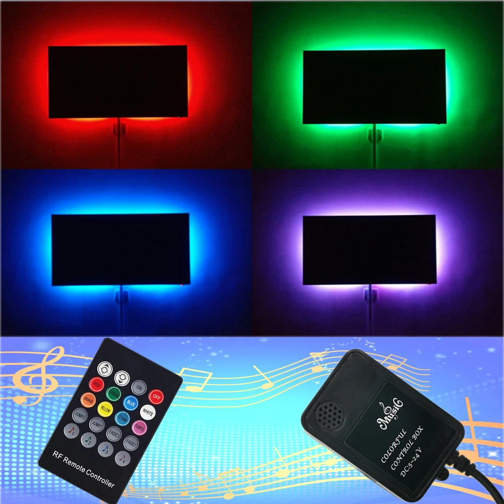 Светодиодная лента с пультом дистанционного управления музыкой 5 в пост. Тока USB