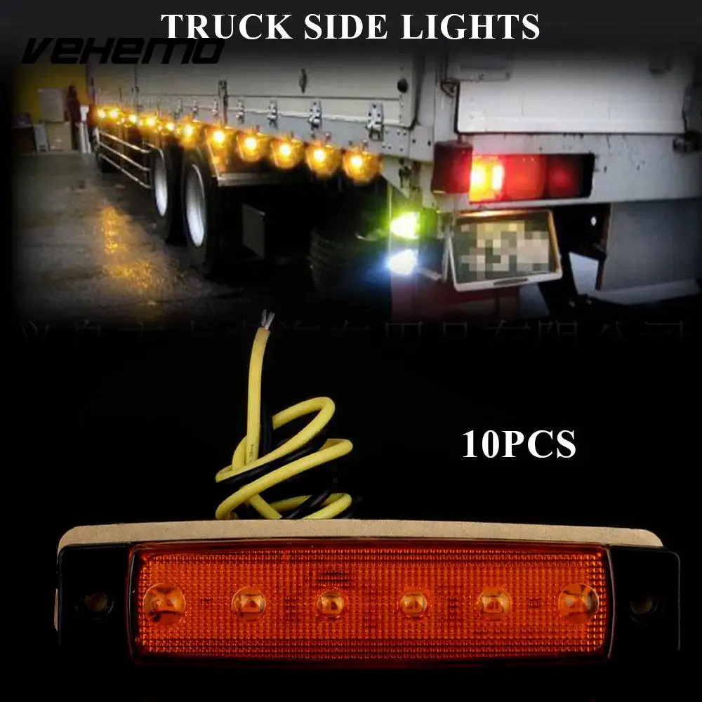 

Vehemo Amber Side Marker Light LED Side Light Indicator Truck for Truck Trailer LED Side Lamp Durable Lorry Car