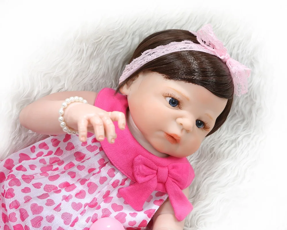 NPK 56 см кукла bebe reborn baby girl victoria силиконовая игрушка для ванны с полным корпусом 100%