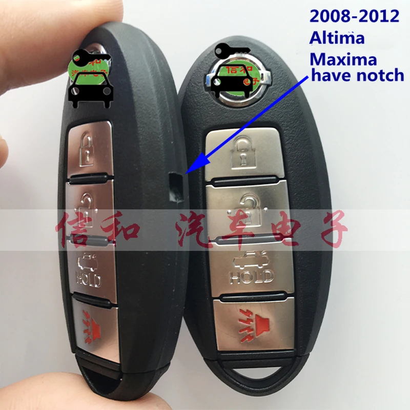 New Car Keyless Go Smart Card Remote Key 4 Buttons 315Mhz with ID46 Chip for Altima Maxima Sentra 2008-2012 Year | Автомобили и