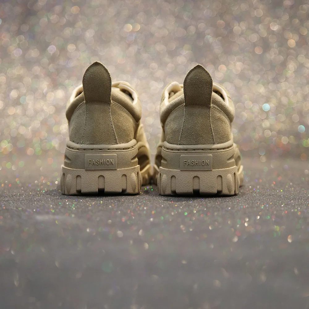 Ботильоны Aphixta женские на платформе замшевые модные полусапожки шнуровке с