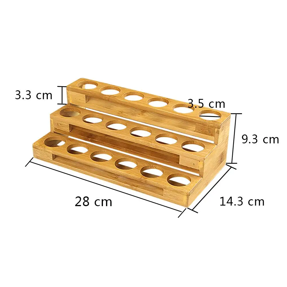 Бамбуковая полка для демонстрации эфирных масел демонстрационная стойка