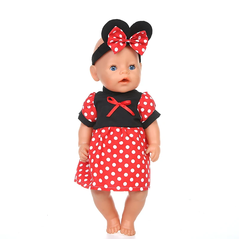 

Аксессуары для одежды для кукол Baby New Born Fit 17 дюймов 43 см, милый костюм для подарка на день рождения ребенка